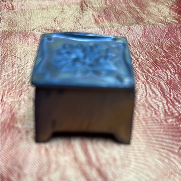 Other - Art Nouveau Vintage Trinket Box with Carved Lid pill box? #3